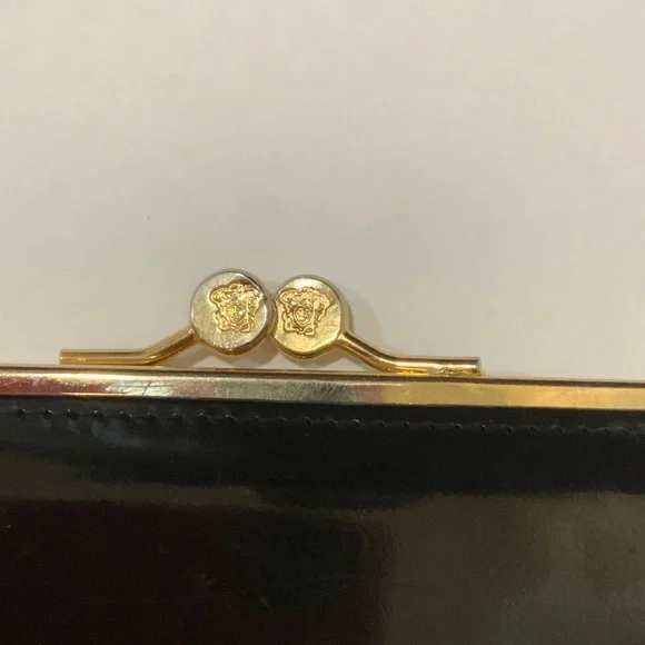 Versace Black and Gold Women's Wallet - Picture 3 of 11